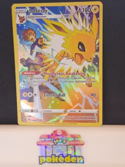 Jolteon Tg04/Tg30 Brilliant Stars Trainer Gallery Pokemon TCG MP (Crease) - Image 1