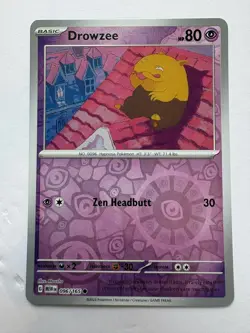 Drowzee 096/165 Common 151 Pokemon Reverse Holo Near Mint - Image 1