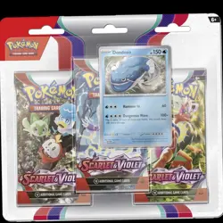 Pokemon TCG Scarlet and Violet Blister 3-Pack Boosters Dondozo Promo Sealed - Image 1