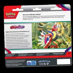 Pokemon TCG Scarlet and Violet Blister 3-Pack Boosters Dondozo Promo Sealed - Image 3