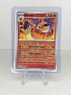 Pokemon TCG LP Flareon 136/165 Sv: Scarlet & Violet 151 Reverse Holo 2023 - Image 1