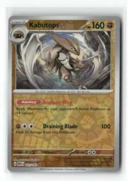 Kabutops 141/165 Rare 151 Pokemon Reverse Holo Near Mint - Image 1
