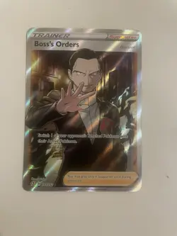 Pokemon Boss's Orders Giovanni Rebel Clash Full Art Holo 189/192 Near Mint - Image 1