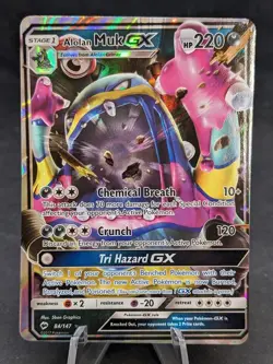 Alolan Muk GX 84/147 | Pokemon TCG | Burning Shadows | Miscut | LP - Image 1