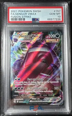 PSA 10 GENGAR VMAX 157/264 FULL ART FUSION STRIKE POKEMON 🌑 - Image 1