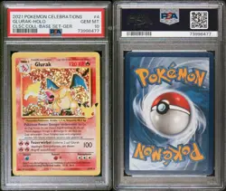 2021 POKEMON CELEBRATIONS GLURAK CHARIZARD GERMAN PSA 10 - Image 3