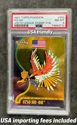 Pokemon TOPPS Johto League - Silver foil #250 Ho-Oh - PSA8 POP12 - Image 1