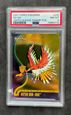Pokemon TOPPS Johto League - Silver foil #250 Ho-Oh - PSA8 POP12 - Image 2