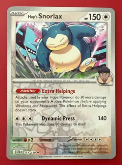 Pokemon TCG: Journey Together - Reverse Holo - 117/159 - Hop's Snorlax - Image 1