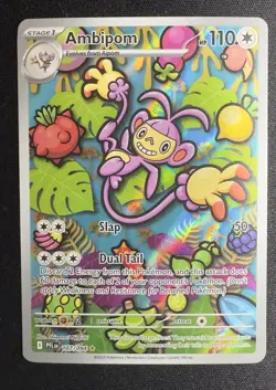 Near Mint Ambipom 107/094 Pokemon Phantasmal Flames IR Illustration Rare - Image 1