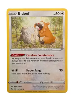 New: 2023 Pokemon TCG Bidoof 111 Crown Zenith Regular Common - Image 1