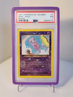 Pokemon Mew Southern Islands Promo 1/18 PSA 7 Reverse Holo Big Swirls - Image 1