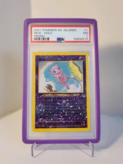 Pokemon Mew Southern Islands Promo 1/18 PSA 7 Reverse Holo Big Swirls - Image 4