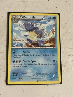 Pokemon Plasma Blast 15/101 Wartortle - Image 1