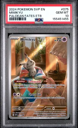 2024 POKEMON SVP EN-SV BLACK STAR PROMO #075 MIMIKYU PSA 10 - Image 1