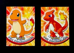 1999 Topps Pokemon Movie Charmander Charmeleon Black Logo MP - Image 1