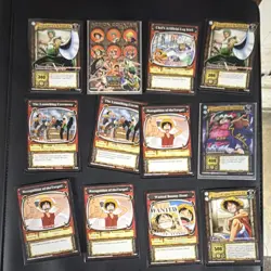 One Piece Card Game Lot 12 Cards Luffy Zoro Alvida Recognition Launching - Image 1
