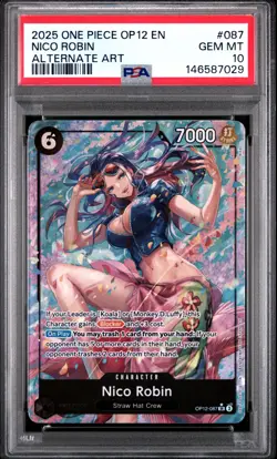 One Piece Nico Robin Alternate Art OP12-087 PSA 10 Gem Mint - Image 1