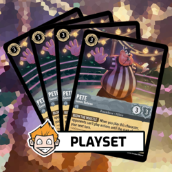 4x Pete - Games Referee (#195) Playset - Disney Lorcana, Shimmering Skies - Image 1