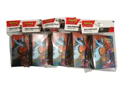 Lot of 5 Pokemon TCG Mini Portfolios 60 Card Holders – NO Booster Packs!! - Image 1
