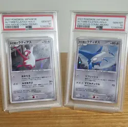 Pokemon PSA 10 SEQUENTIAL Alto Mare's Latias Latios 10th Movie Japanese SWIRL - Image 1