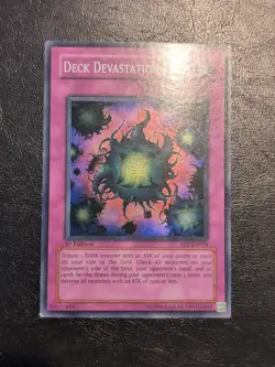 Yu-Gi-Oh! SUPER RARE HOLO CARD DECK DEVASTATION VIRUS FET-EN058 1ST LP - Image 1