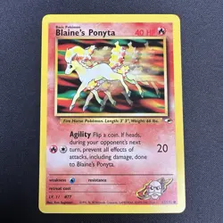 Blaine’s Ponyta - 63/132 Gym Heroes - Common Pokemon Card - NM - Image 1