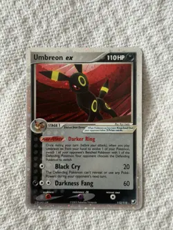 Umbreon ex 112/115 EX Unseen Forces Ultra Rare Holo 110HP Pokemon Card - Image 1