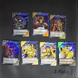 Knights of the Zodiac Holo Card Lot 7 Cards Pegasus Seiya Andromeda Shun Aiolos - Image 1