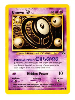 Unown [O] - 69/75 - Vintage WOTC era - Neo Discovery - Pokemon Card_77 - Image 1