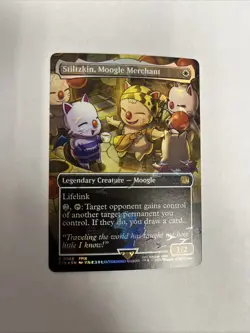 Stiltzkin Moogle Merchant Borderless Chocobo Track Foil Card #0565 MTG LP - Image 1