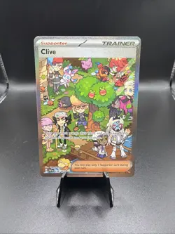 Pokemon TCG Clive Special Illustration Rare Card Paldean Fates 236/091 - Image 1