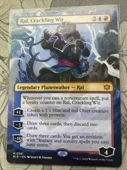 [1x] Ral, Crackling Wit - Borderless Near Mint, English Bloomburrow MTG Magic - Image 1
