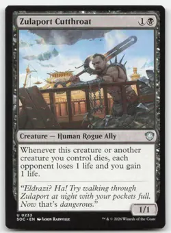 Zulaport Cutthroat 233 SOC Commander: Secrets of Strixhaven Magic MTG NM - Image 1