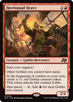 x4 Howlsquad Heavy DFT Aetherdrift MTG 134 RARE M/NM 4x - Image 1
