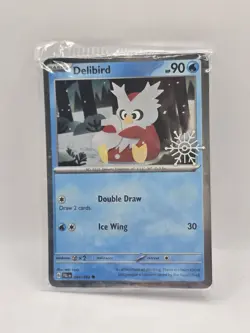 Pokemon TCG Delibird 46/193 Stamped Holiday Calendar Cosmo Holo 🍥 SWIRL SEALED - Image 2