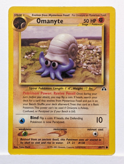 Omanyte 60/75 Neo Discovery WOTC Vintage Pokemon - LP - Image 1