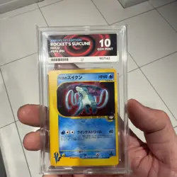 POKEMON 2001 ROCKET'S SUICUNE HOLO-1ST EDITION JAPANESE VS #096 ACE 10 Pop 1 - Image 1