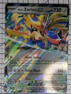 Pokemon TCG Journey Together Hop's Zacian Ex Double Rare 111/159 - Image 1