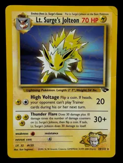 Lt. Surge's Jolteon - 28/132 Gym Challenge 2000 - WOTC - Pokemon TCG - Image 1