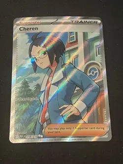 Pokemon TCG Cheren 258/217 Ascended Heroes Ultra Rare NM Card - Image 1