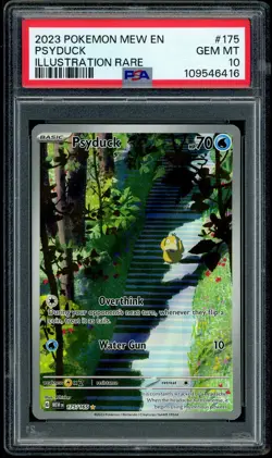 PSA 10 GEM MINT Psyduck Illustration Rare 175/165 2023 Pokemon Scarlet & Violet - Image 1