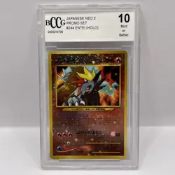 BECKETT Entei Japanese Neo 2 Reverse Holo Promo #244 Foil BCCG 10 MINT - Image 2