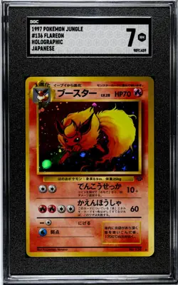 1997 Pokemon Japanese Jungle #136 Flareon-Holo NM 7 - Image 3