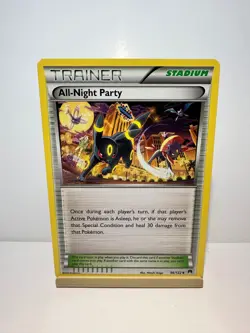 All-Night Party 96/122 Uncommon BREAKpoint Pokemon Moderately Played - Image 1