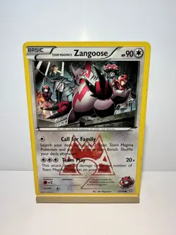 Team Magma's Zangoose 22/34 Common Double Crisis Pokemon Moderately Played - Image 1