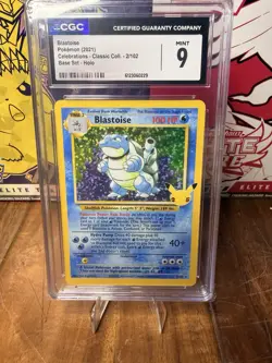 Blastoise CGC 9 2/102 Celebrations Classic Collection Pokemon TCG Holo 25th Anni - Image 1