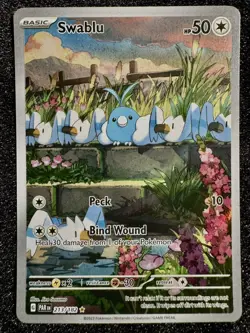 Swablu Pokemon Paradox Rift 213/182 Illustration Rare Full Art NM Jiro Sasumo - Image 1