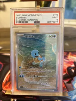 Pokemon Squirtle Sv: Scarlet & Violet 151 170/165 Illustration Rare Holo PSA 9 - Image 1