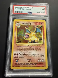 1999 POKEMON GAME #4 CHARIZARD-HOLO PSA 6 - Image 1